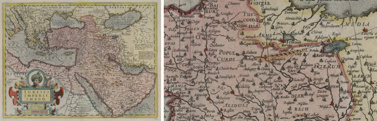 Felemenk haritacı Jodocus Hondius, meşhur haritacı Gerardus Mercator’un işini izleyerek 1600’de Osmanlı İmparatorluğu’nun haritasını çizmişti.