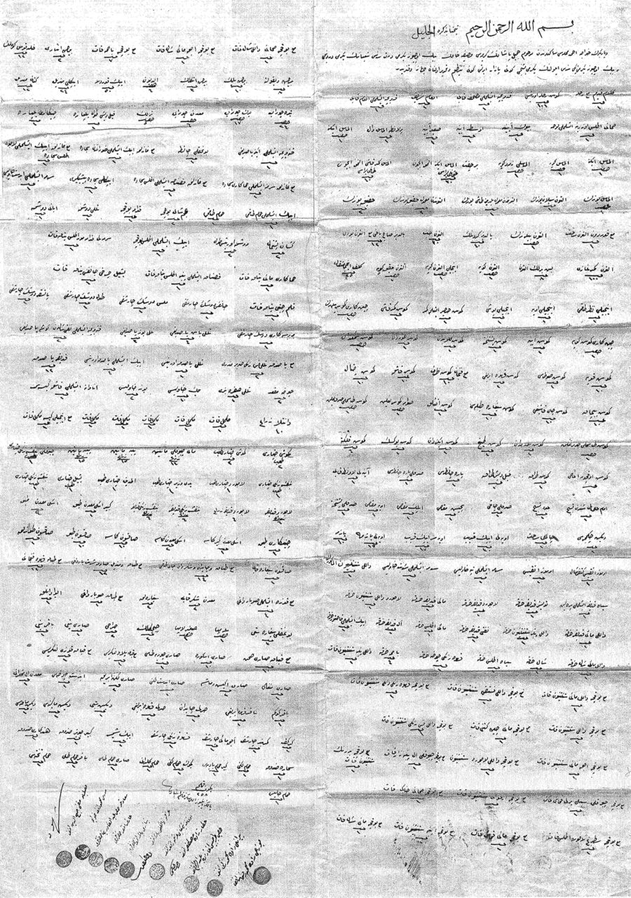 Deftereka cihêzan ya bi hûrgilî û bi 258 qeleman ku di hizûra şahidan da hatîye îmzekirin.