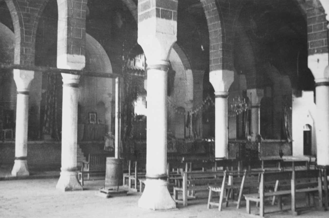 From the 1990s on, Surp Giragos Church remained empty and derelict for a long time. This photograph was taken in the 1980s. 