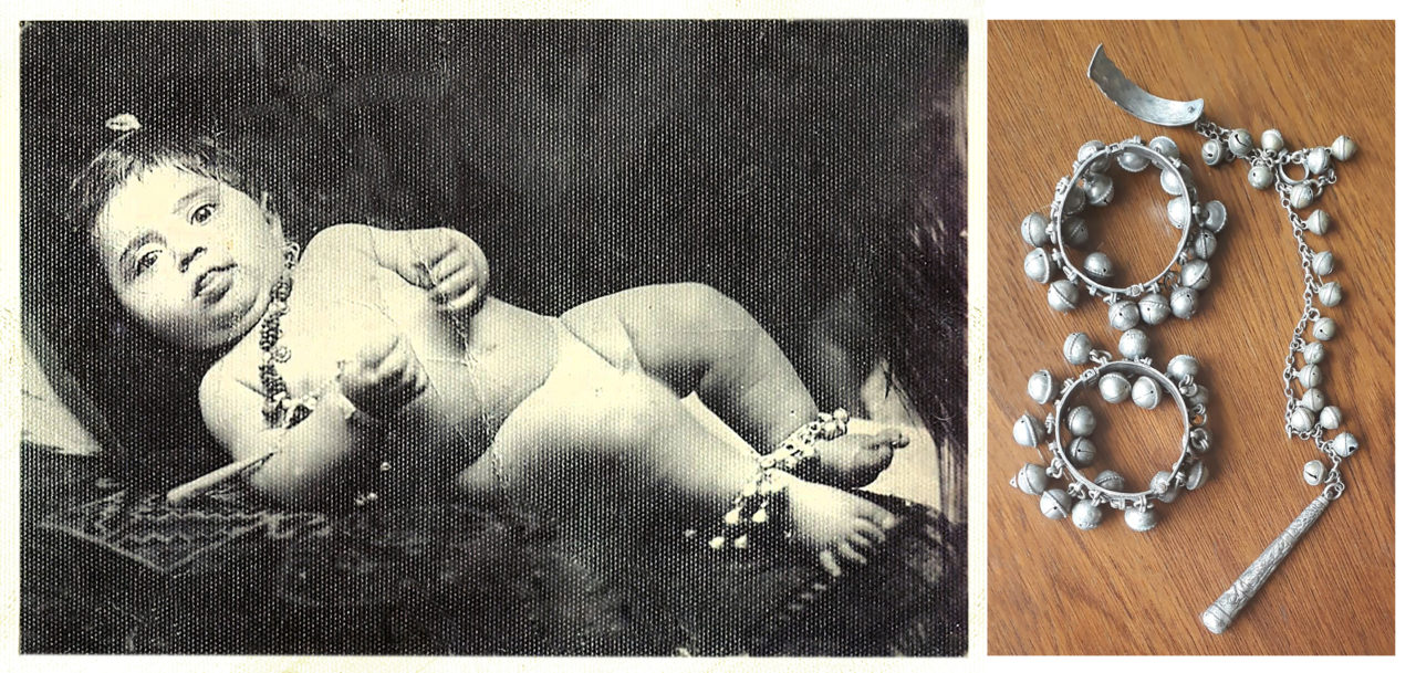 According to a tradition shared by the people of Diyarbakır of different faiths, there are many practical benefits of the bangles (xalxal) placed around babies’ ankles. The sound of the bangles’ chains tells the parents where the child is in the courtyard, and the small pommel at the end of bangles’ chain serves as a teether. (Photograph: The Can Şakarer archive)